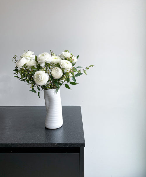 Porcelain White Ranunculus (12+ stems)