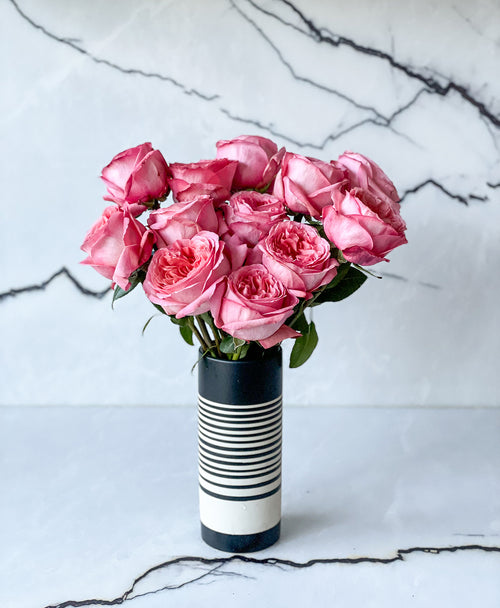 Pink Expression Garden Roses (12 stems)