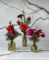 Three Cheers (Amber bud vase trio)