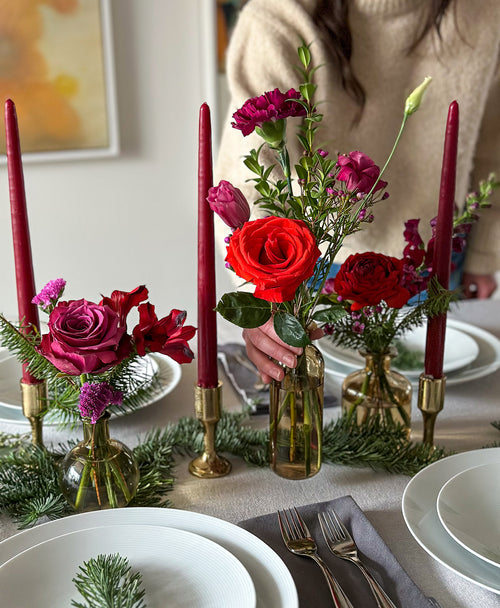 Three Cheers (Amber bud vase trio)