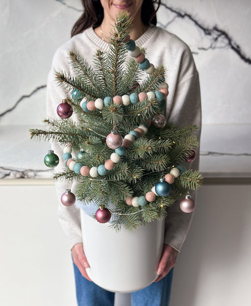 Rockin' Around Holiday Tree (White pot)