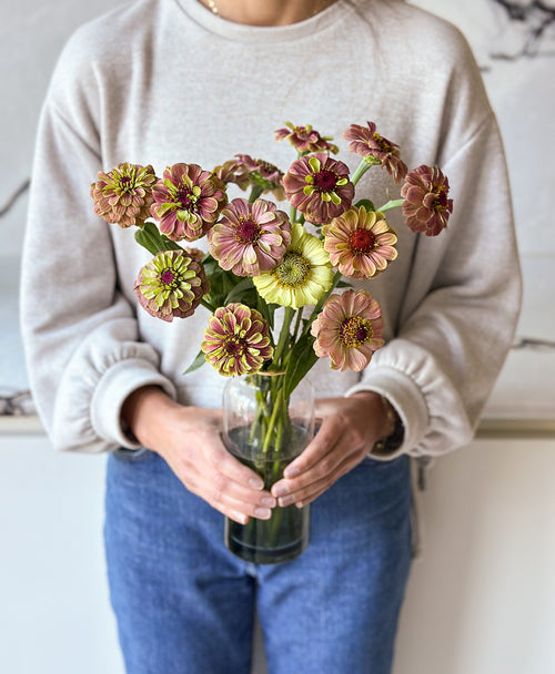 The Zinncredibles! (15 stems, arrives in vase)