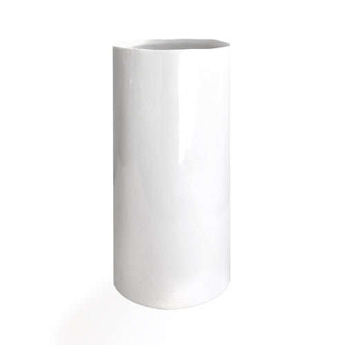 Glossy White Ceramic Vase