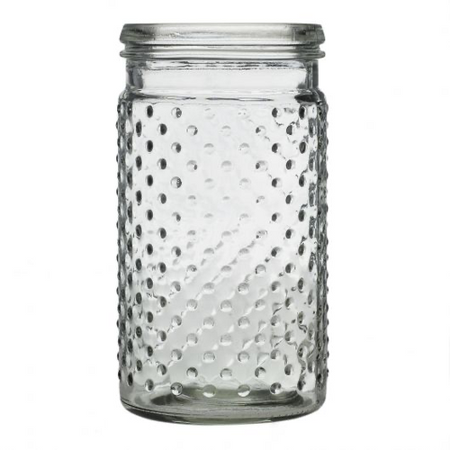 Studded Clear Glass Vase
